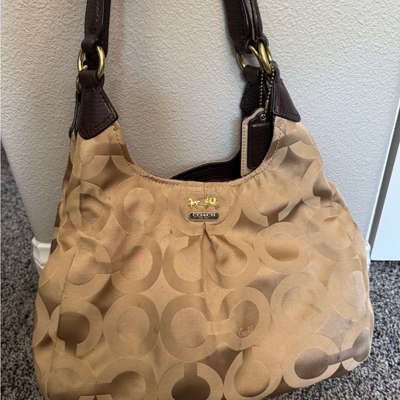 Coach Brown Signature Shoulder Bag - Picture 1 of 8